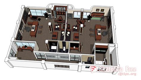 984 Interior House Sketchup Model Free Download