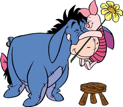 Clipart Fall Eeyore - Piglet And Eeyore Hug - Png Download - Full Size ...