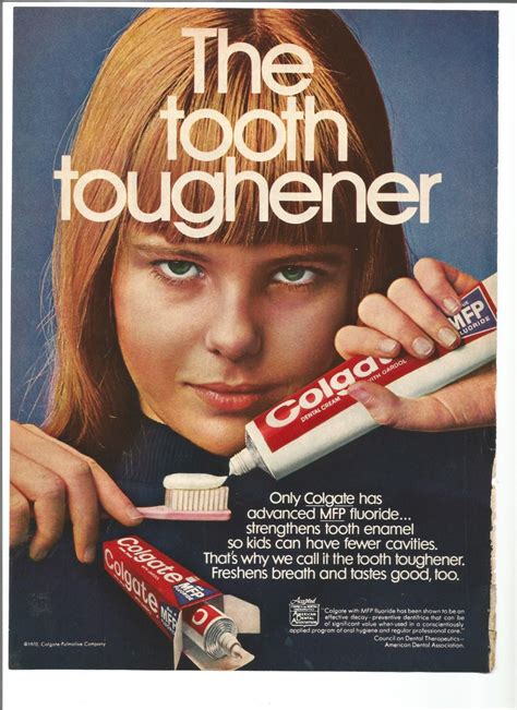 1970 Colgate Toothpaste Advertisement Girl Teen Teenager