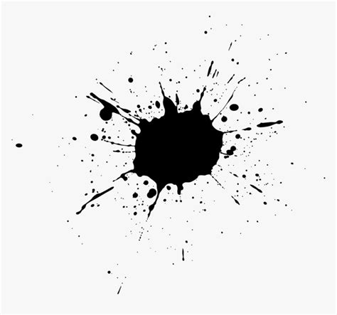 Black Paint Splatter Psd , Png Download - Ink Splatter Png, Transparent ...