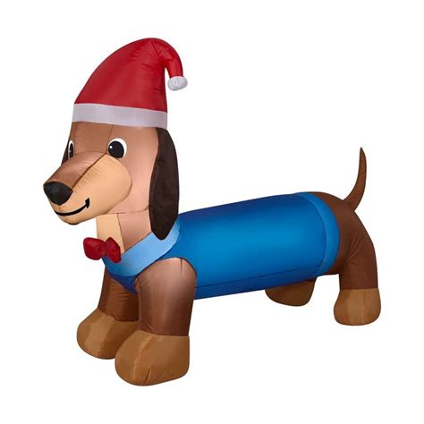 4.75' Airblown Weiner Dog Christmas Inflatable | Weiner dog, Christmas inflatables, Christmas dog