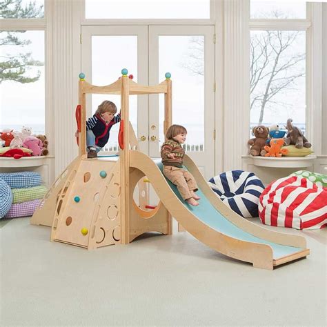 CedarWorks indoor play sets, climbers, and indoor slides can be custom-designed for your ...