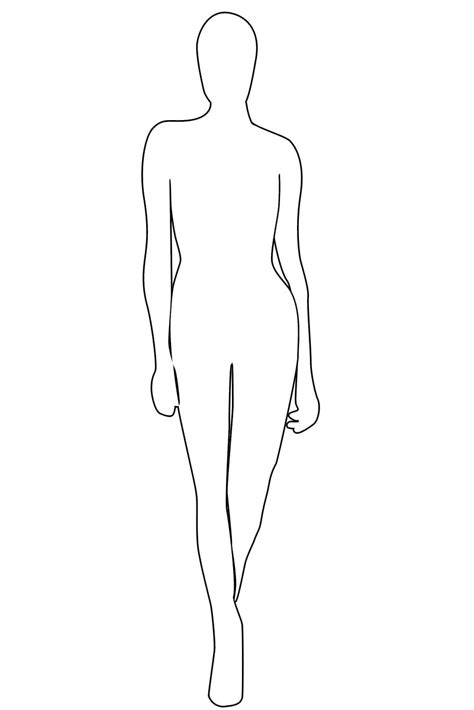 human anatomy outline drawing - חיפוש ב-Google | Fashion model sketch, Fashion design template ...