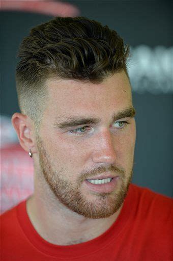 Travis Kelce | Travis kelce, Cool hairstyles for men, Beautiful men faces