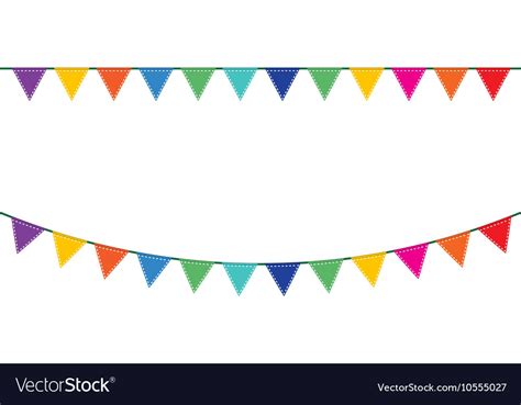 Bunting festive flags Royalty Free Vector Image