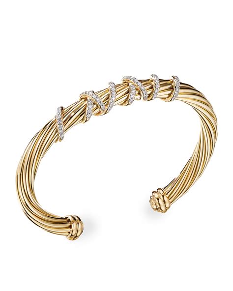 David Yurman Helena Diamond Station Bracelet, Size M | Neiman Marcus