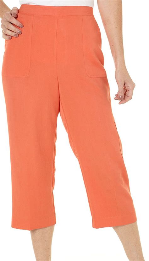 Alfred Dunner Womens Tuscan Sunset Twill Capris 8 Tangerine ** Check out this great product ...