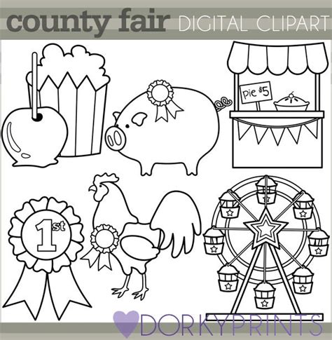 County Fair Clipart Personal and Limited Commercial by DorkyPrints