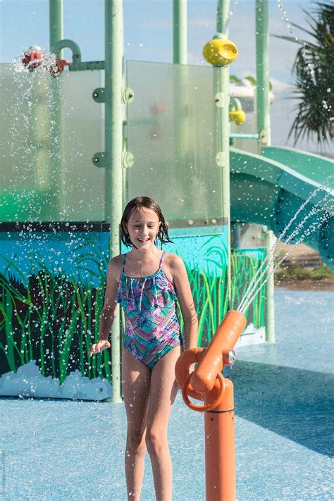 "Girl Having Fun At A Waterpark" by Stocksy Contributor "Gillian Vann" - Stocksy