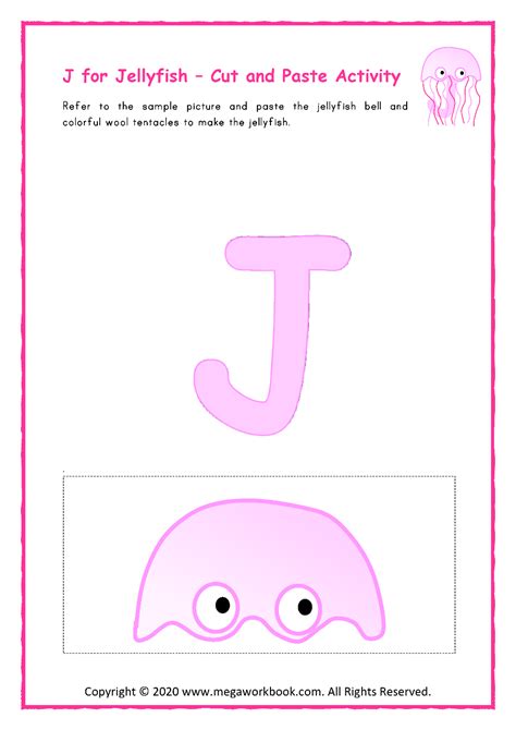 J for Jellyfish - Capital J - Uppercase Letter J Worksheet -… | Letter j activities, Letter j ...