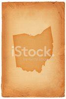 Ohio State Map On Old Paper Background Stock Clipart | Royalty-Free | FreeImages