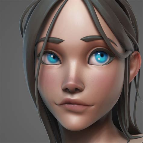 "Girl sculpt" by Thomas Lalande Zbrush Character, 3d Model Character, Character Modeling ...