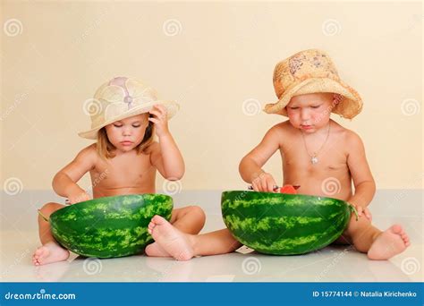 Funny Kids Eating Watermelon Stock Images - Image: 15774144