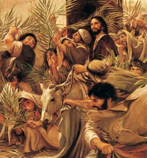 Jesus Triumphal Entry Painting at PaintingValley.com | Explore ...