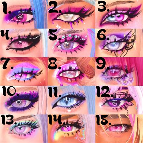 many different types of eyes with numbers in the middle and one on the ...