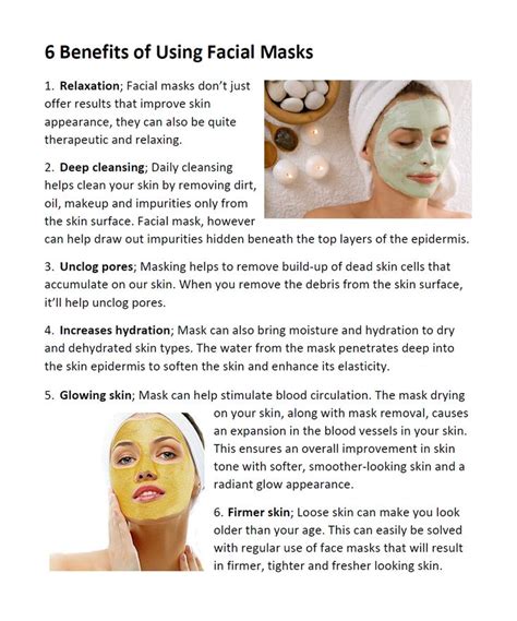 Facial Masks benefits | Skin care face mask, Facial masks, Perfect skin care routine