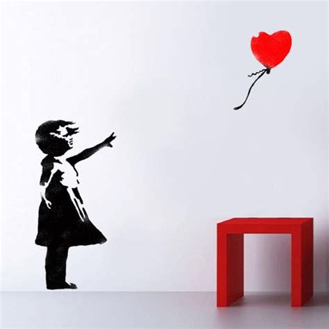 Banksy Balloon Girl STENCIL HUGE Life Size Wall ART Stencil - Etsy | Stencil wall art, Girls ...