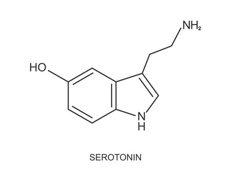 Serotonin icon. Happy or feel good hormone sign. Chemical molecular structure 18878176 Vector ...