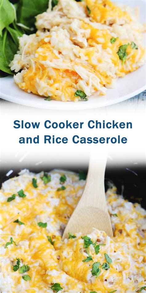 Slow Cooker Chicken and Rice Casserole