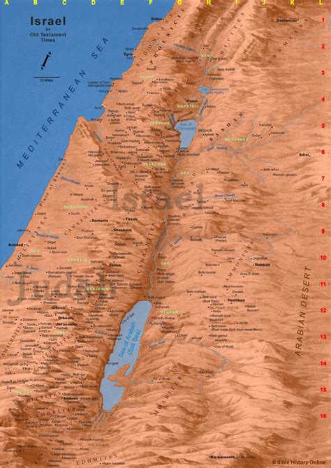 Map Of Ancient Israel Old Testament Times - Naoma Vernice