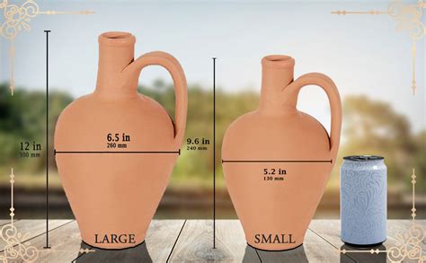 Natural Clay Water Pitcher, Unglazed Terracotta Water Carafe, Traditional Small Mud Jug, Pottery ...