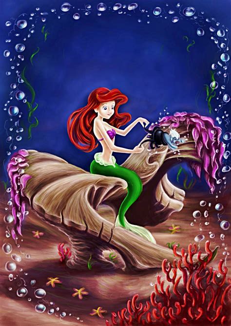 Walt Disney Fan Art - Princess Ariel & Ursula - Walt Disney Characters ...