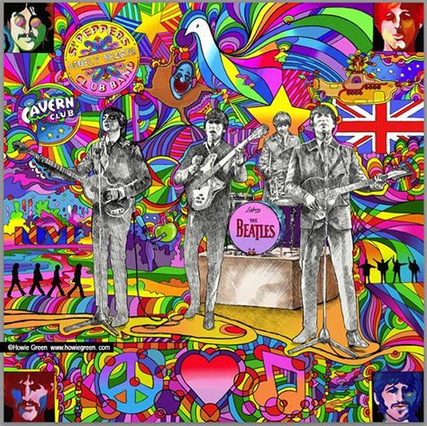 https://flic.kr/p/2iJzB27 | Beatles Pop Art psychedelic painting | This ...