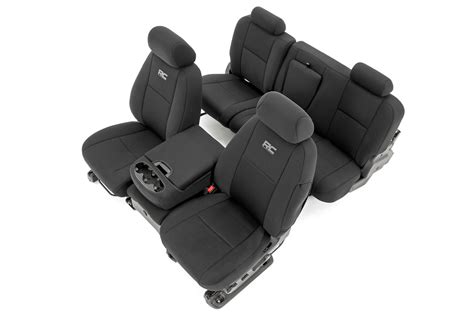 Rough Country Neoprene Front Rear Seat Covers for 07-13 Chevy Silverado ...