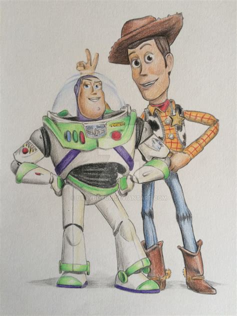 Woody and Buzz toy story drawing by billyboyuk on DeviantArt