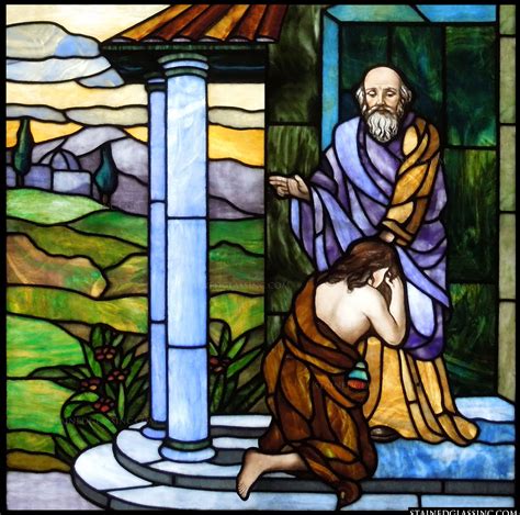 "The Prodigal Returns" Religious Stained Glass Window