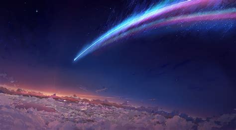 HD wallpaper: clouds, comet, Kimi no Na Wa, sky, Your Name | Wallpaper Flare