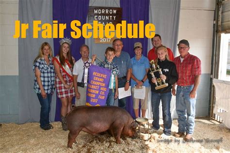 Fair Schedule - Welcome to the 169th Morrow County Fair!