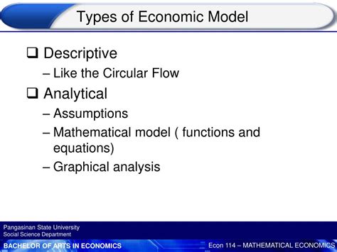 PPT - CHAPTER 1 INTRODUCTION TO MATHEMATICAL ECONOMICS 2 nd Semester, S ...