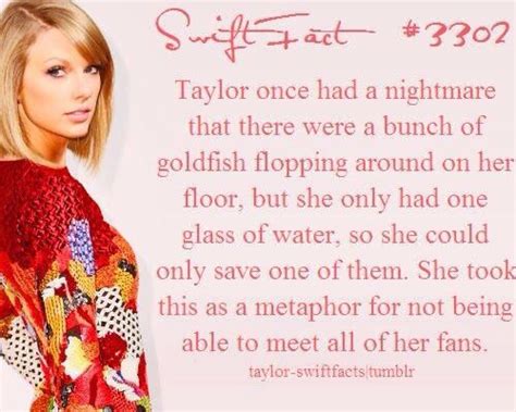 Awe! It is basically a metaphor for that Taylor Swift can't meet all of her fans! :( I hope that ...