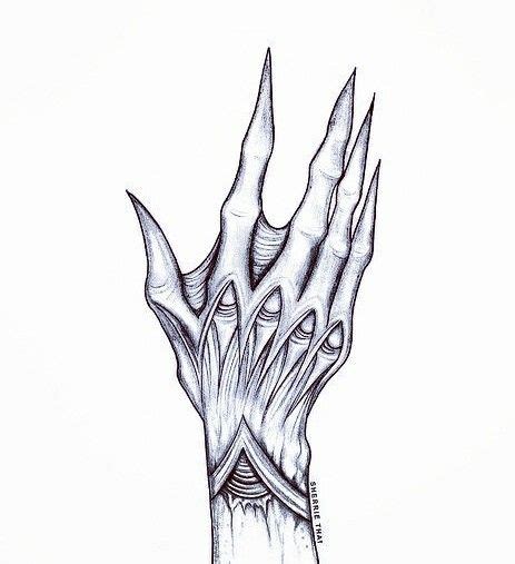 Demon hand concept art drawing by Sherrie Thai of Shaireproductions.com | How to draw hands ...