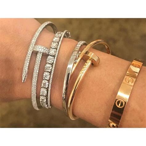 Put a tennis bracelets and your Cartiers together and stack Em up Cartier Bracelet, Cartier ...