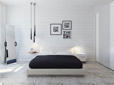 Super Cool Home Wall Design With Brick Walls | White brick wallpaper bedroom, Brick wall bedroom ...