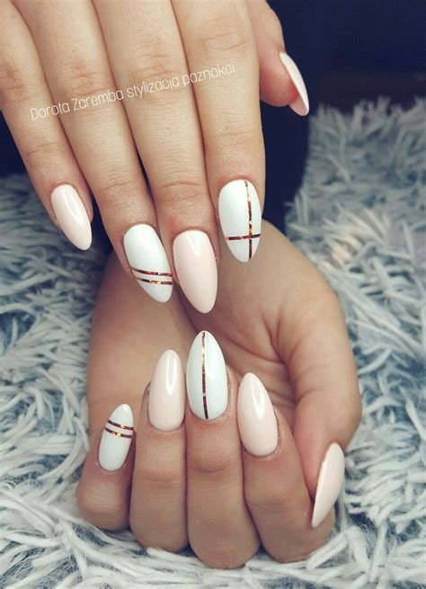 White cream nails 🌸 Glamour nails, style nails, design nails | Cream ...