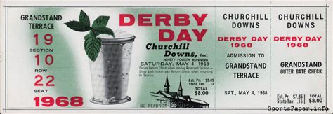 Ticket Please: 1968 Kentucky Derby – SportsPaper.info – The Blog