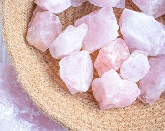 Raw Rose Quartz Crystal / Raw Rose Quartz Stone / Rough Stones - Etsy