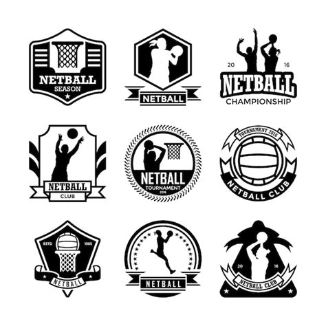 Netball badges Vector | Premium Download