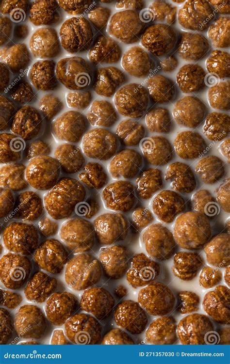 Healthy Sweet Chocolate Puff Cereal Stock Photo - Image of breakfast ...