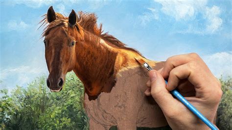 Horse Painting Time-Lapse | Oil on Canvas - YouTube