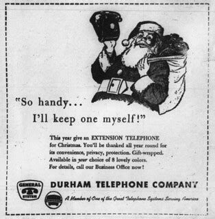 Christmas newspaper advertisement for Durham Telephone Com… | Flickr