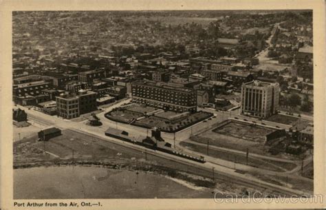 Port Arthur From the Air Ontario Canada Postcard