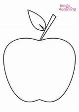 Apple Coloring Page For Kids  FirstCry Parenting sketch template