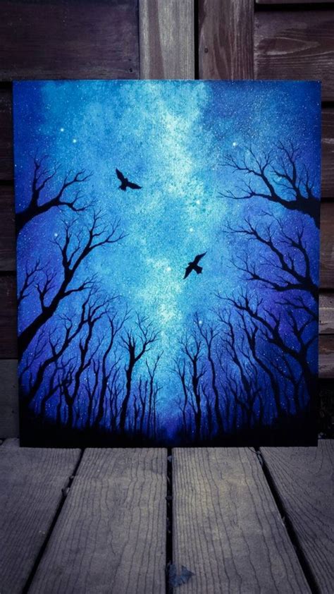 30 More Acrylic painting Ideas which are Helpful | Space art, Sky painting, Forest art