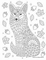 Fall Animal Adult Coloring Pages  Woo Jr Kids Activities Children sketch template