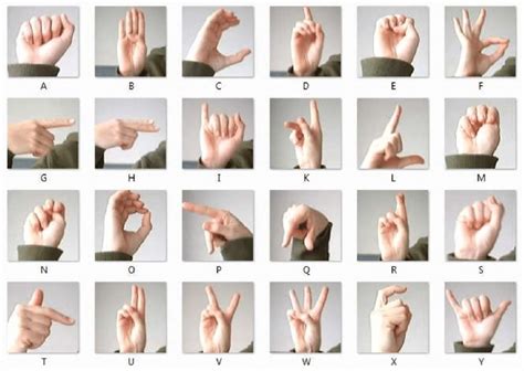 24 Static Hand Gestures for American Sign Language Letters [6] | Download Scientific Diagram