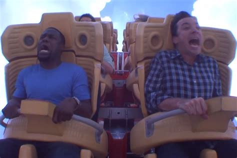 Kevin Hart + Jimmy Fallon Face Their Fear of Roller Coasters